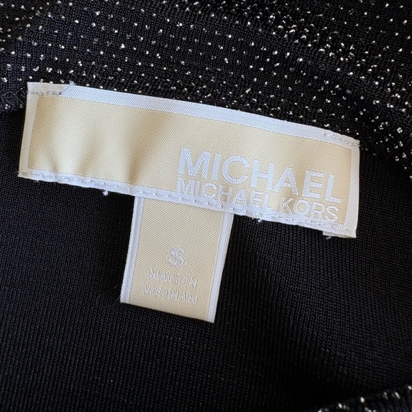 MICHAEL KORS Metallic Cowl-Back Top | Size Medium - Picture 9 of 9